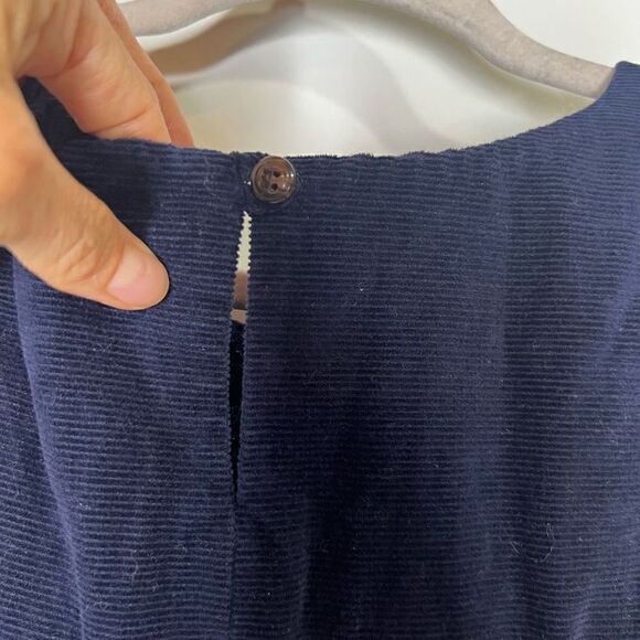 Hatch Reece Maternity Navy Blue Corduroy Ruffle Sleeves Tank Top - Picture 8 of 8